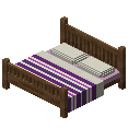 双人床（紫色，中色） (Double Bed Purple Medium)