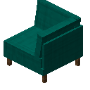 沙发（转角，青色） (Couch Corner Cyan)