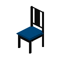 博尔杰椅（黑色，蓝色） (Borje Chair Black Blue)