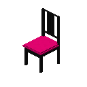 博尔杰椅（黑色，紫红色） (Borje Chair Black Fuchsia)