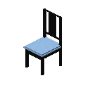 博尔杰椅（黑色，淡蓝色） (Borje Chair Black Light Blue)