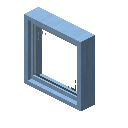 单格方块窗户（淡蓝色） (Single Block Window Light Blue)