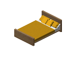 现代床（浅色木材，黄色） (Modern Bed Light Wood Yellow)