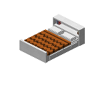 存储床（白色，橙色） (Storage Bed White Orange)