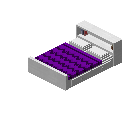 存储床（白色，紫色） (Storage Bed White Purple)