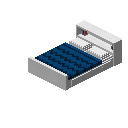 存储床（白色，蓝色） (Storage Bed White Blue)