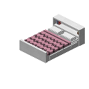存储床（白色，粉红色） (Storage Bed White Pink)