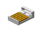 存储床（白色，黄色） (Storage Bed White Yellow)