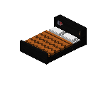 存储床（黑色，橙色） (Storage Bed Black Orange)