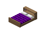 存储床（浅色木材，紫色） (Storage Bed Light Wood Purple)