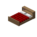 存储床（浅色木材，红色） (Storage Bed Light Wood Red)