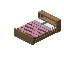 存储床（浅色木材，粉红色） (Storage Bed Light Wood Pink)