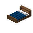 存储床（中色木材，蓝色） (Storage Bed Medium Wood Blue)