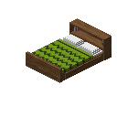 存储床（中色木材，黄绿色） (Storage Bed Medium Wood Lime)