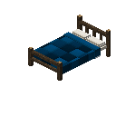原木床（蓝色） (Log Bed Blue)
