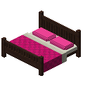 双人床（紫红色，深色） (Double Bed Fuchsia Dark)