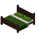 双人床（绿色，深色） (Double Bed Green Dark)