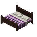双人床（紫色，深色） (Double Bed Purple Dark)