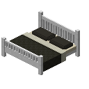 双人床（黑色，白色） (Double Bed Black White)