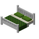 双人床（绿色，白色） (Double Bed Green White)