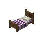 单人床（紫色，中色） (Single Bed Purple Medium)