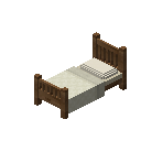 单人床（白色，中色） (Single Bed White Medium)