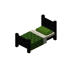 单人床（绿色，黑色） (Single Bed Green Black)