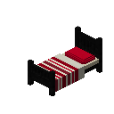 单人床（红色，黑色） (Single Bed Red Black)