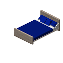现代床（沙滩色，深蓝色） (Modern Bed Beach Dark Blue)