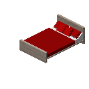 现代床（沙滩色，红色） (Modern Bed Beach Red)