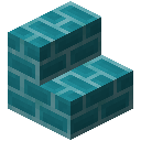 Colored Brick Turquoise Blue Stairs (Colored Brick Turquoise Blue Stairs)