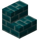 Colored Brick Dark Teal Blue Stairs (Colored Brick Dark Teal Blue Stairs)
