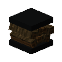 Modern black log stack
