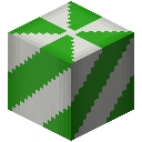 绿白拐杖糖块 (White-Green Candy Cane Block)