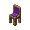 Purple Cushioned Oak Chair