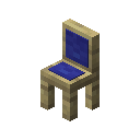 Blue Cushioned Birch Chair