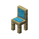 Light Blue Cushioned Birch Chair