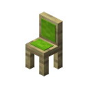 Lime Cushioned Birch Chair