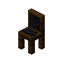 Black Cushioned Dark Oak Chair