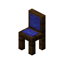Blue Cushioned Dark Oak Chair