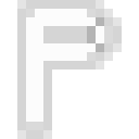 Letter P Neon - White