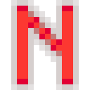 Letter N Neon - Red