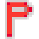 Letter P Neon - Red