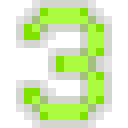 Number 3 Neon - Green
