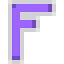 Letter F Neon - Purple