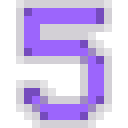 Number 5 Neon - Purple