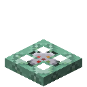 绿色命令菱形石活板门 (block.cubist_texture.green_command_rhombus_stone_trapdoor)