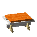 Birch Orange Padded Bench