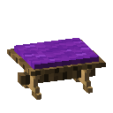 Oak Purple Padded Bench