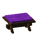 Dark Oak Purple Padded Bench